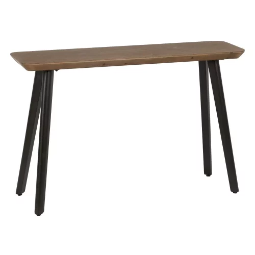 CONSOLA NATURAL-NEGRO MADERA-METAL 120 X 33 X 77 CM-2