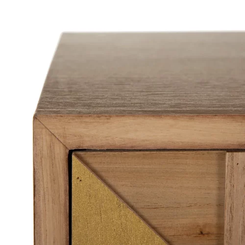 CONSOLA NATURAL-ORO MADERA PAULONIA 89 X 30 X 78,50 CM IXIA4