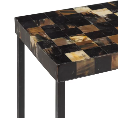 CONSOLA NEGRO CUERNO DECORACIÓN 140 X 35 X 75 CM IXIA3