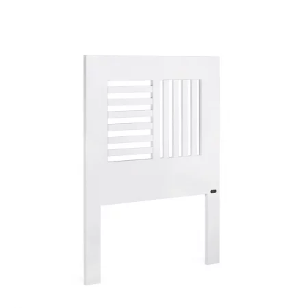 Cabecero Individual Blanco Mod. Barrotes Madera Mindi Colección Everest 100x135x3 Cm - Moycor (1)