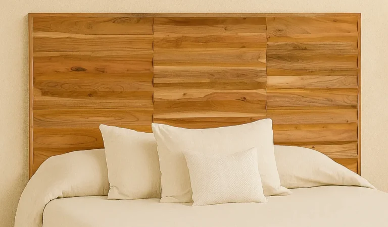 Cabecero Madera Maciza de Acacia 165x5x81 Cm - Giner y Colomer (2)