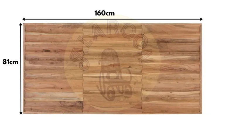 Cabecero Madera Maciza de Acacia 165x5x81 Cm - Giner y Colomer (5)