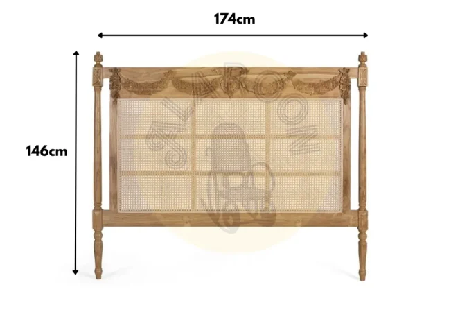 Cabecero Madera Maciza de Teka 174x6x146 Cm - Giner y Colomer (3)