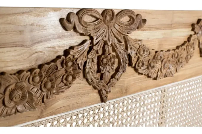 Cabecero Madera Maciza de Teka 174x6x146 Cm - Giner y Colomer (5)