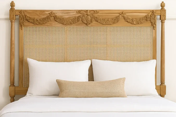 Cabecero Madera Maciza de Teka 174x6x146 Cm - Giner y Colomer (6)