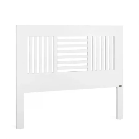 Cabecero Matrimonio Blanco Mod. Barrotes Madera Mindi Colección Everest 165x135x3 Cm - Moycor (1)
