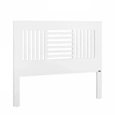 Cabecero Matrimonio Blanco Mod. Barrotes Madera Mindi Colección Everest 165x135x3 Cm - Moycor