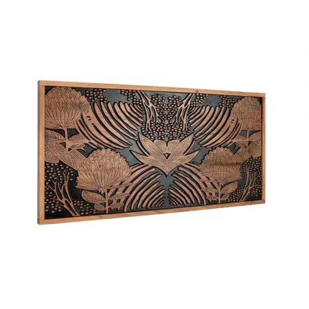 Cabecero MatrimonioPanel Tallado Madera Maciza Colección Tropicana 166x6x81 Cm - Giner y Colomer (4)