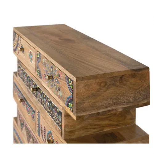 Cajonera de Madera de Mango Detallada a Mano 8 Cajones - Giner y Colomer (3)