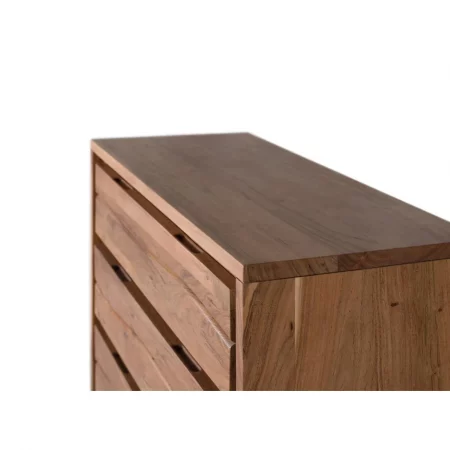 Cómoda 3 Cajones Madera Acacia Natural patas Metal Cromado Colección Contemporary 91x40x81 Cm - Giner y Colomer (4)