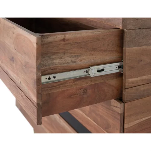 Cómoda 3 Cajones Madera Acacia y Mármol con Patas de Metal - Giner y Colomer (2)