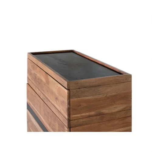 Cómoda 3 Cajones Madera Acacia y Mármol con Patas de Metal - Giner y Colomer (5)