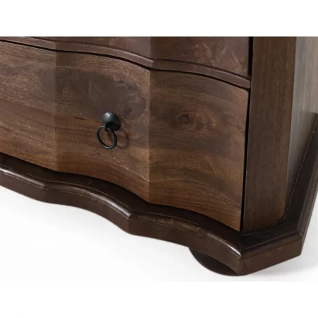 Cómoda 3 Cajones Madera de Mango Color Nogal 53x35x80 Cm - Giner y Colomer (2)