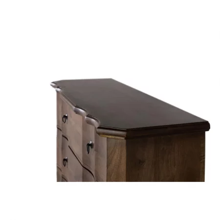 Cómoda 3 Cajones Madera de Mango Color Nogal 53x35x80 Cm - Giner y Colomer (4)