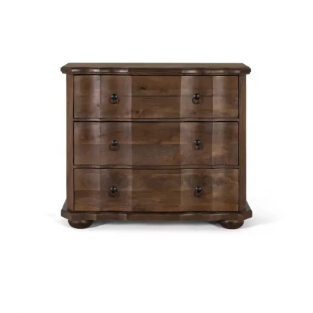 Cómoda 3 Cajones Madera de Mango Color Nogal 53x35x80 Cm - Giner y Colomer (5)