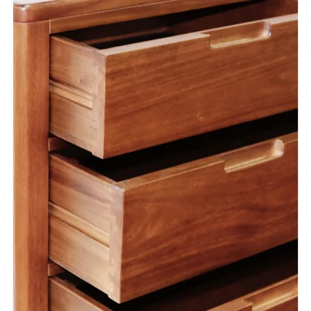 Cómoda 5 Cajones Madera Caoba Colección Oporto 110x45x90 Cm - Moycor (4)