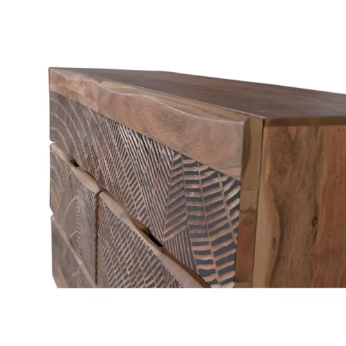 Cómoda 6 Cajones Madera Acacia y Patas Metal Colección Yakarta 125x40x86 Cm - Giner y Colomer (2)