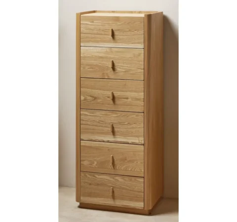 Comoda Alta 6C Chapa Frenso Natural 50x40x126 Cm - Imori (2)