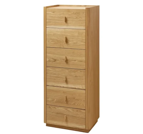 Comoda Alta 6C Chapa Frenso Natural 50x40x126 Cm - Imori (3)