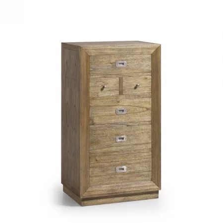 Cómoda Alta Merapi 6 Cajones de Madera de Mendi - Moycor (1)