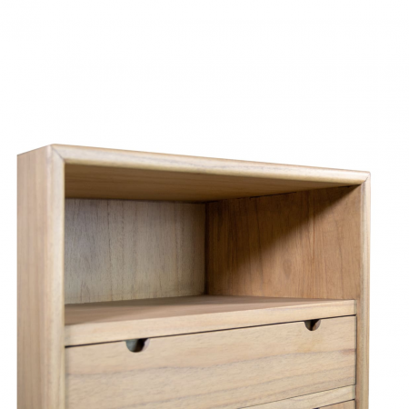 Cómoda Alta Scandi 4 Cajones 1 Hueco 60x45x125 Cm - Moycor (4)