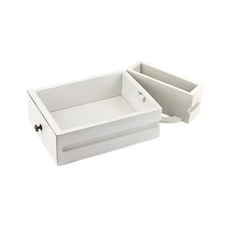 Cómoda Blanca 8 Cajones Madera Mindi Colección Everest 110x45x100 Cm - Moycor (4)