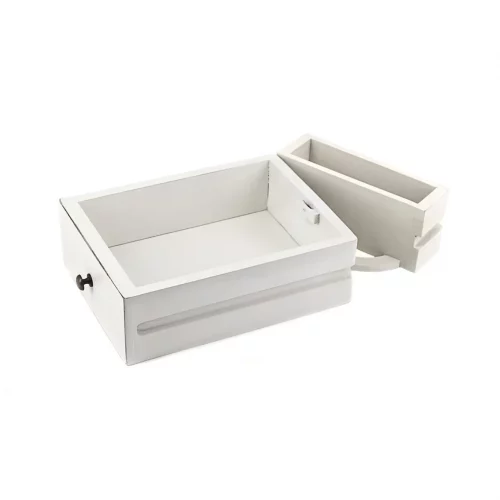 Cómoda Blanca 8 Cajones Madera Mindi Colección Everest 110x45x100 Cm - Moycor (4)