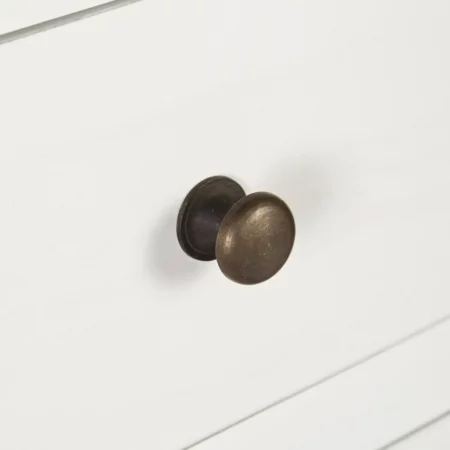 Cómoda Estrecha Blanca 6 Cajones Madera Mindi Colección Everest 60x45x110 Cm - Moycor (3)