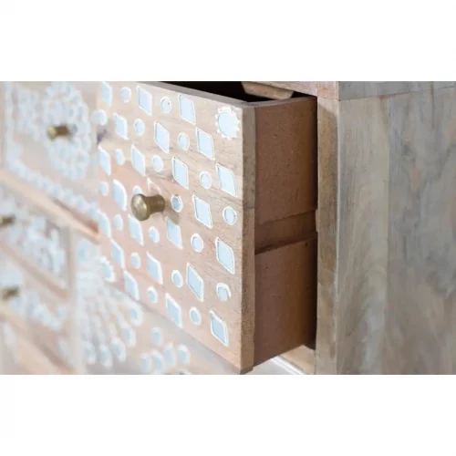Cómoda Étnica de Madera de Mango con 10 Cajones - Giner y Colomer (4)