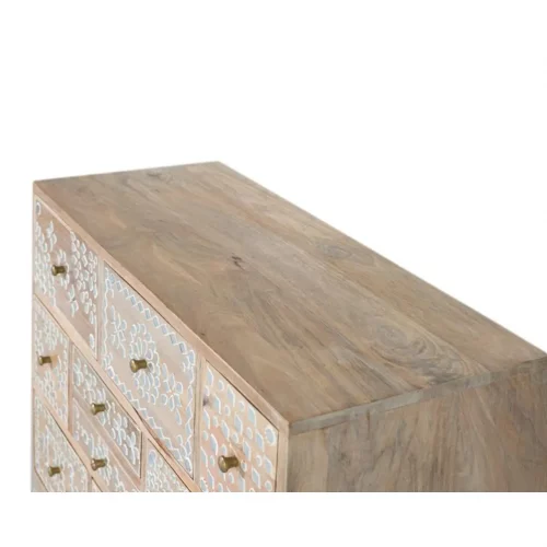 Cómoda Étnica de Madera de Mango con 10 Cajones - Giner y Colomer (5)