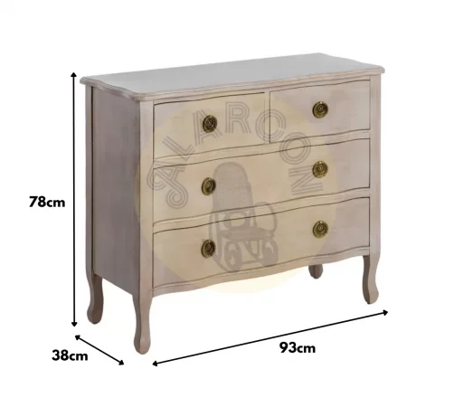 Comoda Madera Abeto Marron Claro 93x38x78 Cm - IXIA (4)