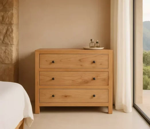 Comoda Madera Mindi Natural 90x40x85 Cm - IXIA (2)