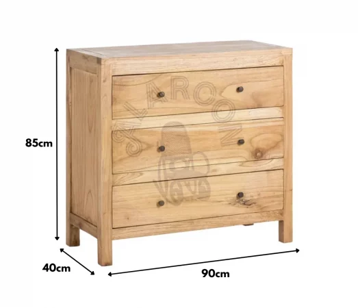 Comoda Madera Mindi Natural 90x40x85 Cm - IXIA (7)