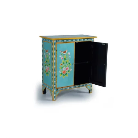 Cómoda Madera de Mango 2 Puertas Pintada a Mano 65x33x77 Cm - Giner y Colomer (2)
