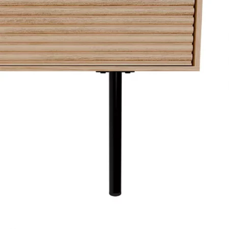 Cómoda Tulsa de Chapa Roble 3 Cajones y Patas Metal - Somcasa (5)