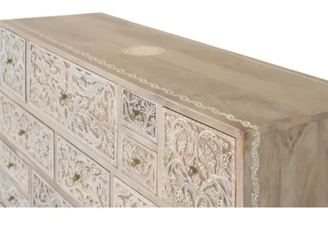 Cómoda artesanal de madera maciza con tallado floral a mano–115x36x80cm-MOVIL (1)