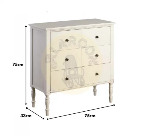 Comoda de DM Gris Claro 75x33x75 Cm - IXIA (6)