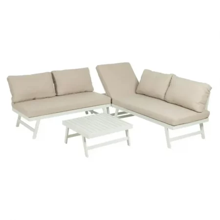 Conjunto Jardín Aluminio Beige Blanco Exterior - IXIA (1)