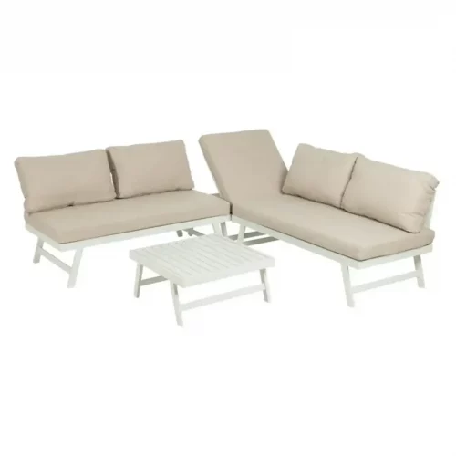 Conjunto Jardín Aluminio Beige Blanco Exterior - IXIA (1)