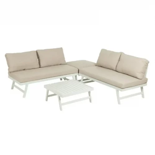 Conjunto Jardín Aluminio Beige Blanco Exterior - IXIA (2)