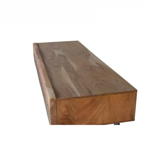 Consola 2 Cajones Madera Acacia Patas Metal Colección Yakarta 110x40x77 Cm - Giner y Colomer (2)