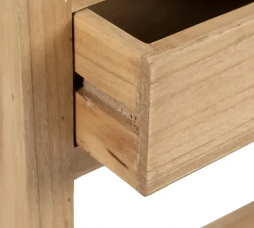 Consola 2 Cajones Natural Madera de Mindi 70x30x80 Cm - IXIA (6)