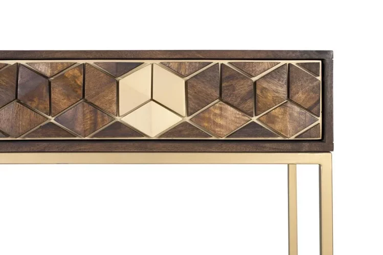Consola-2-cajones-fabricada-en-madera-de-mango-y-base-de-metal-4