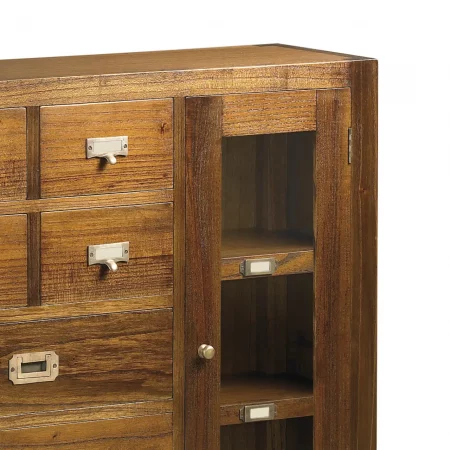 Consola 7 Cajones + 2 puertas Madera Mindi Colección Star 115x27x89 Cm - Moycor (2)