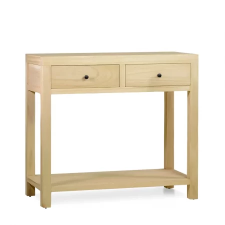 Consola Ainsa con 2 Cajones y 1 Estante Madera de Mindi 95x38x78 Cm - Moycor (1)