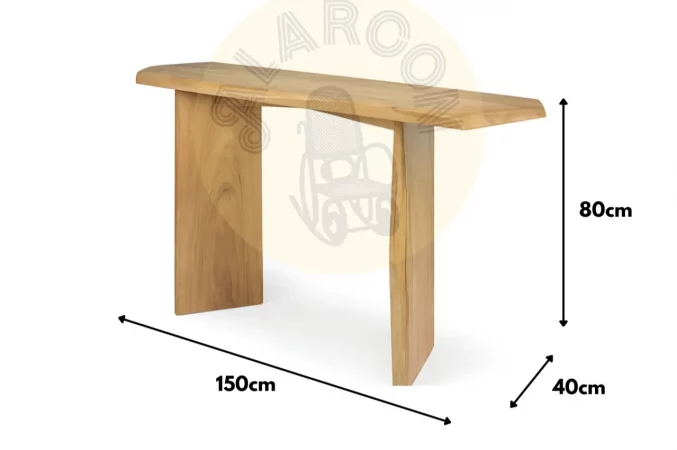 Consola Barcelona de Madera Acacia 150x40x80 Cm - Moycor (2)