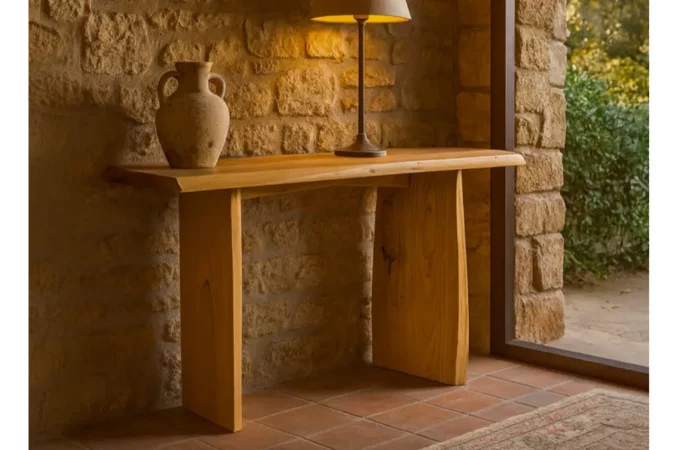 Consola Barcelona de Madera Acacia 150x40x80 Cm - Moycor (6)