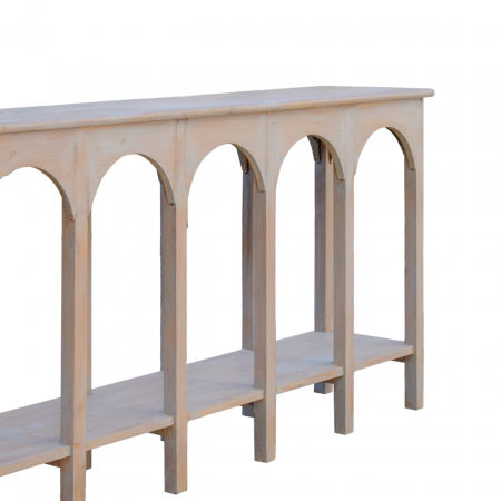 Consola Cordoba de Madera de Pino con Diseño de Arcos - Moycor (2)