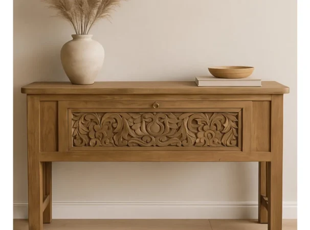 Consola Fez Madera Teca Reciclada 1 Puerta B 140x40x84 Cm - Moycor (2)