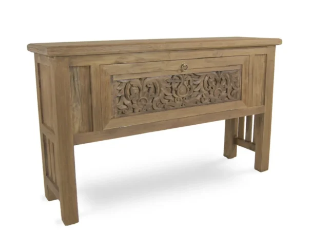 Consola Fez Madera Teca Reciclada 1 Puerta B 140x40x84 Cm - Moycor (3)